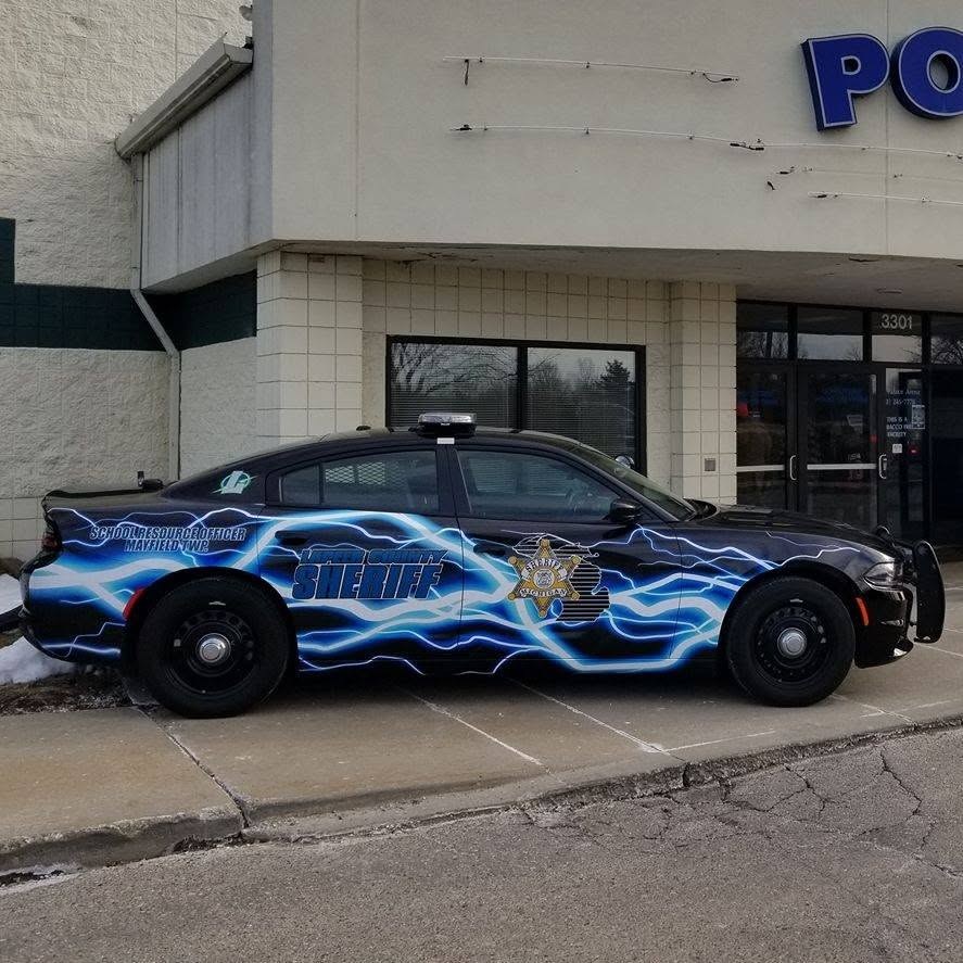 Lapeer County Sheriff lightning wrap - side view